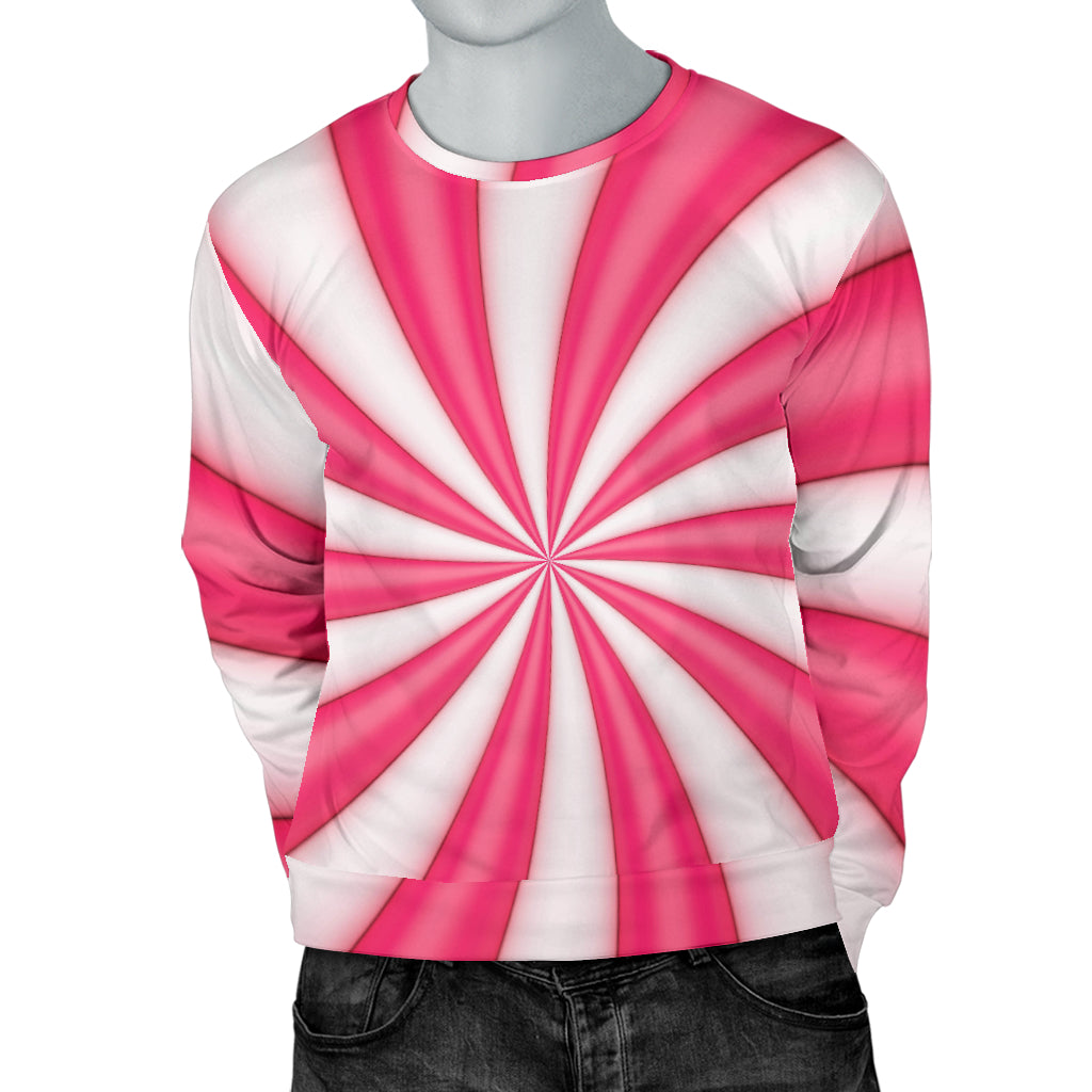 Vortex Twist Swirl Candy Print Men Long Sleeve Sweatshirt