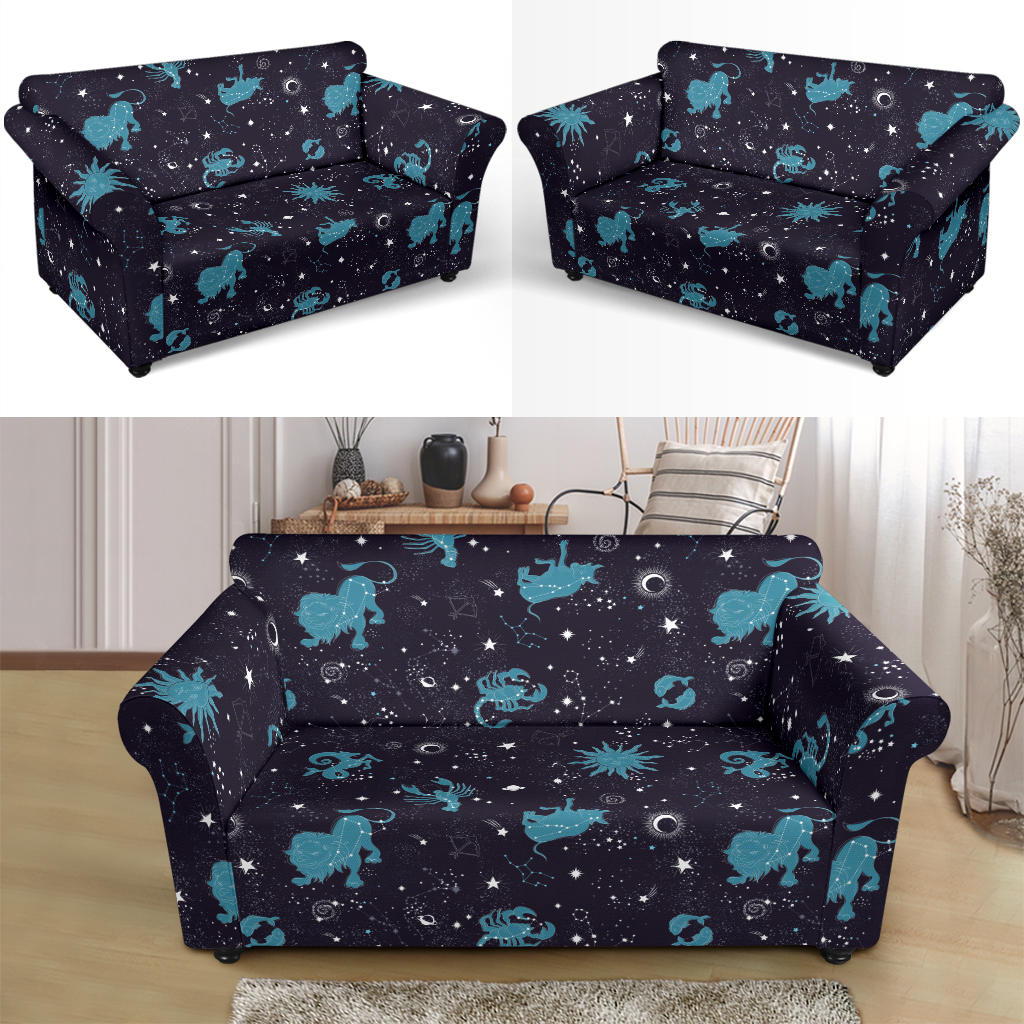 Zodiac Print Design LKS303 Loveseat Couch Slipcover