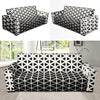 Geometric Black White Pattern Print Design 03 Sofa Slipcover