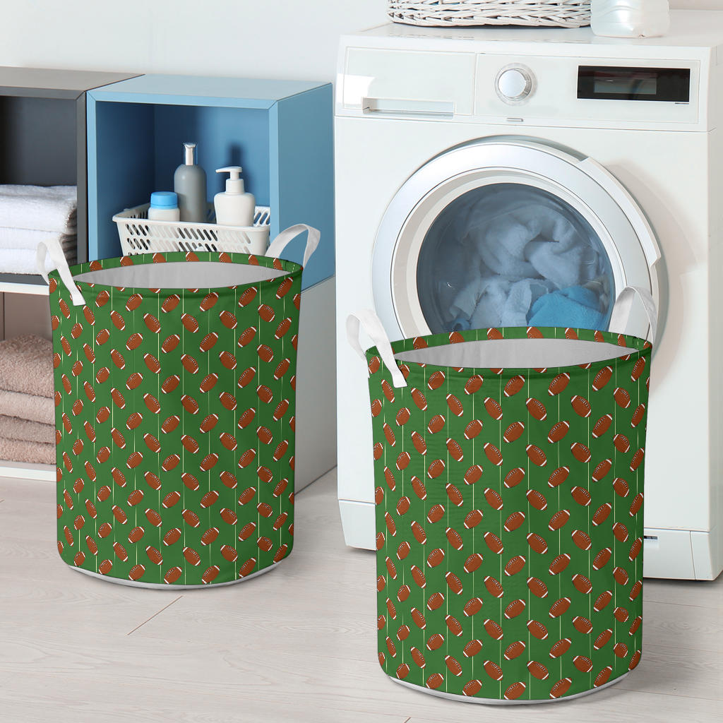 American Football on Field Themed Laundry Basket
