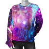 Galaxy Night Purple Space Print  Women Long Sleeve Sweatshirt