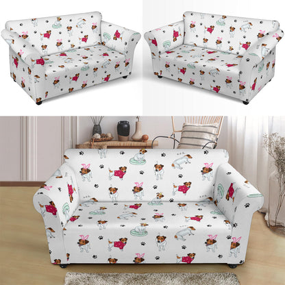 Russell Terriers Print Design LKS308 Loveseat Couch Slipcover