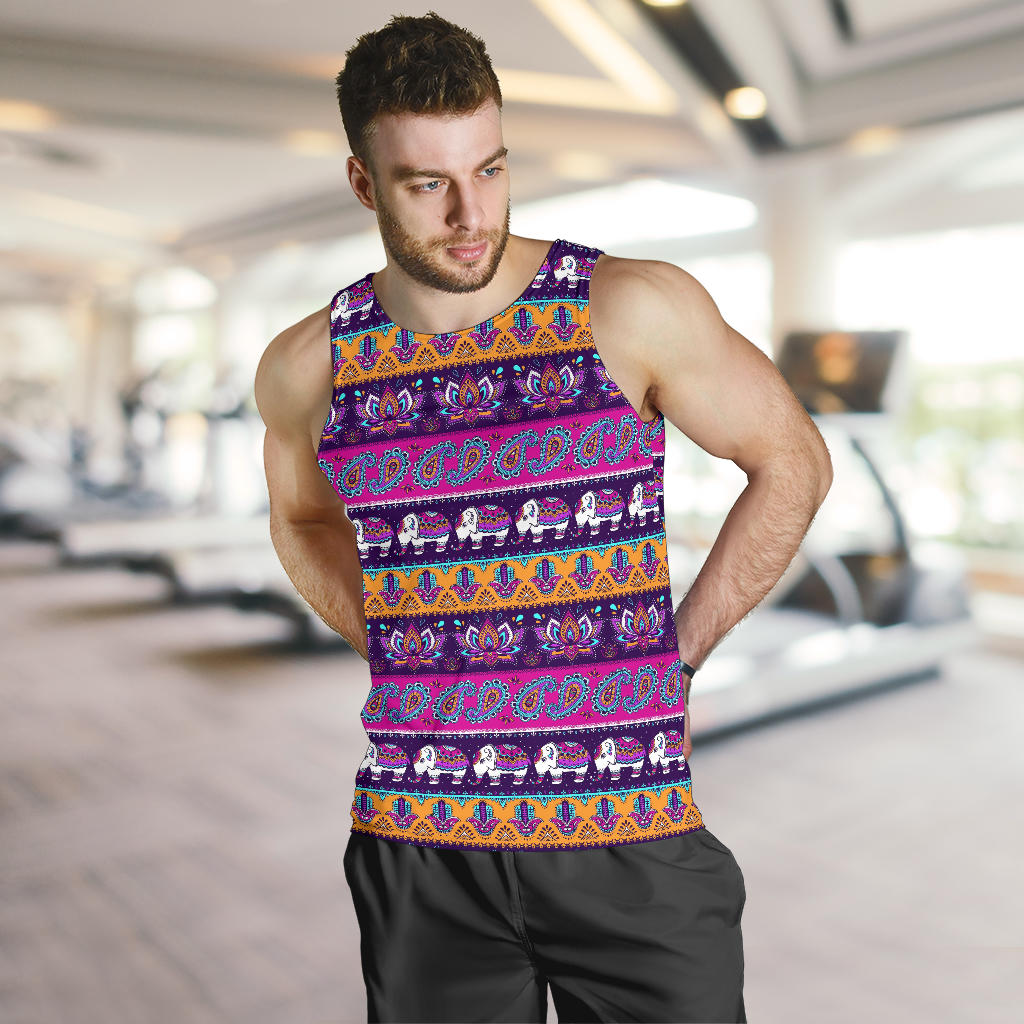 Boho Indian Style Pattern Men Tank Top