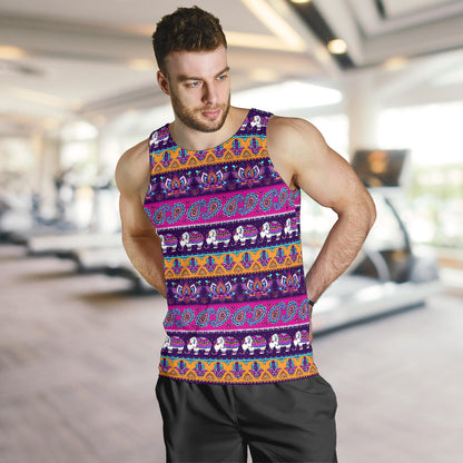 Boho Indian Style Pattern Men Tank Top