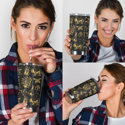 American indian Gold Style Tumbler