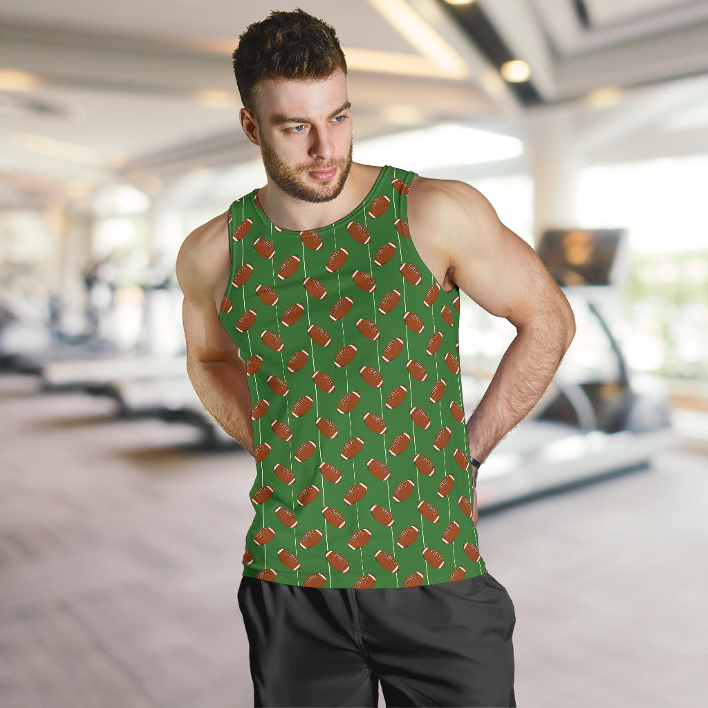 American Football on Field Themed Men Tank Top