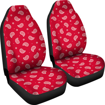 Bandana Red Paisley Print Design LKS305 Car Seat Covers