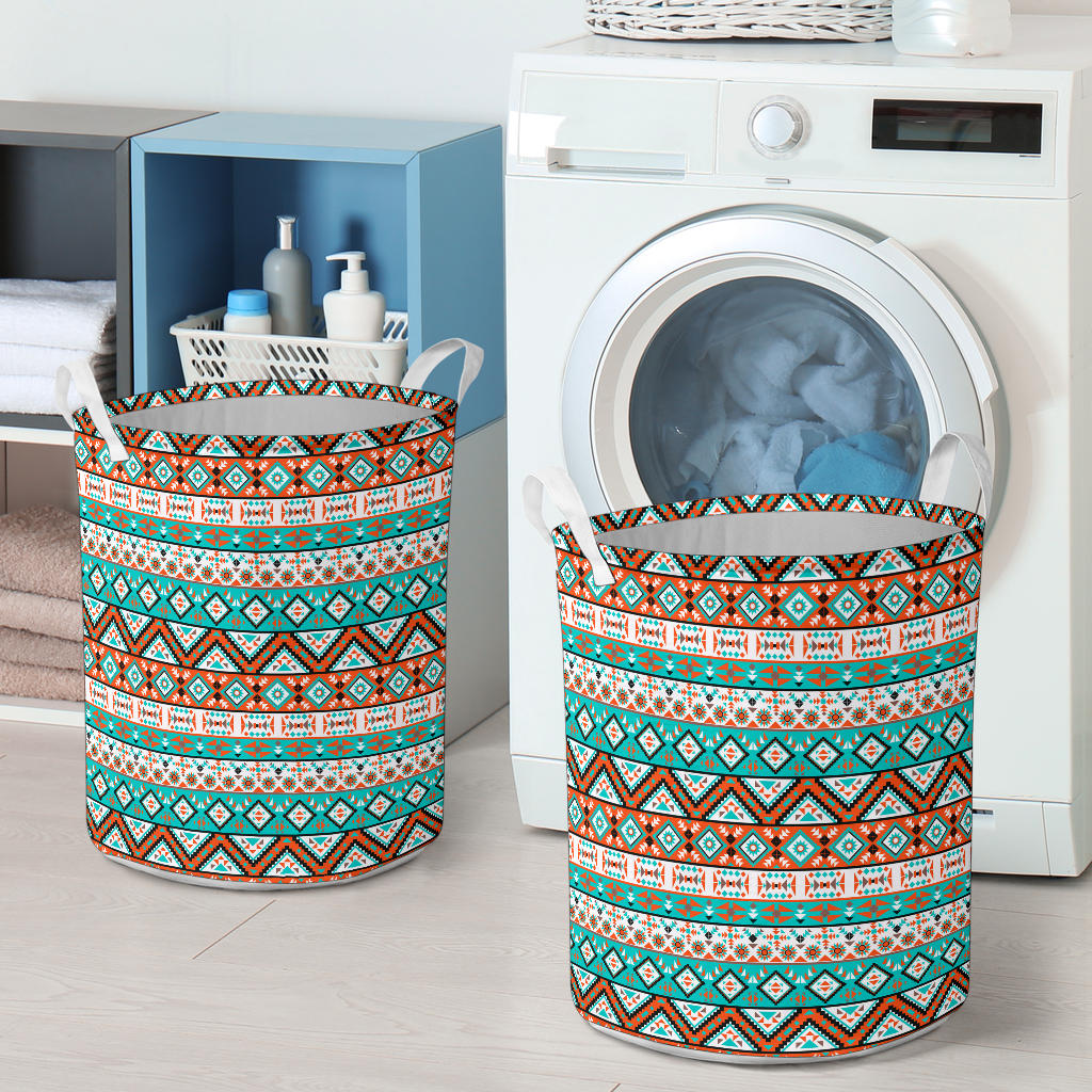 Navajo Style Print Pattern Laundry Basket