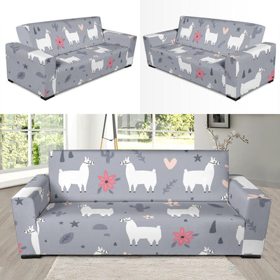 Llama Pattern Print Design 010 Sofa Slipcover