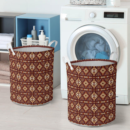 Navajo Native Color Print Pattern Laundry Basket