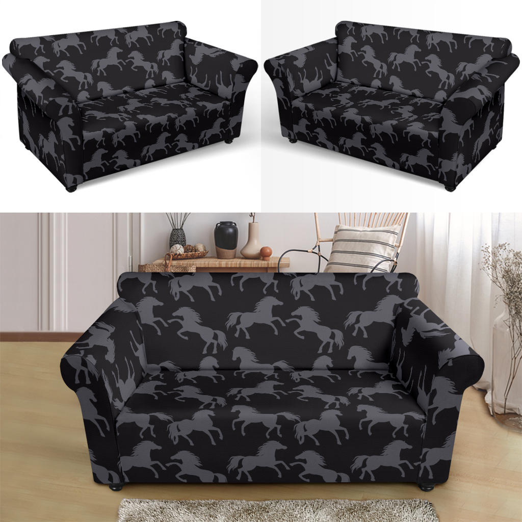 Horse Print Design LKS305 Loveseat Couch Slipcover
