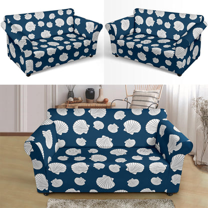 Seashell Print Design LKS3012 Loveseat Couch Slipcover