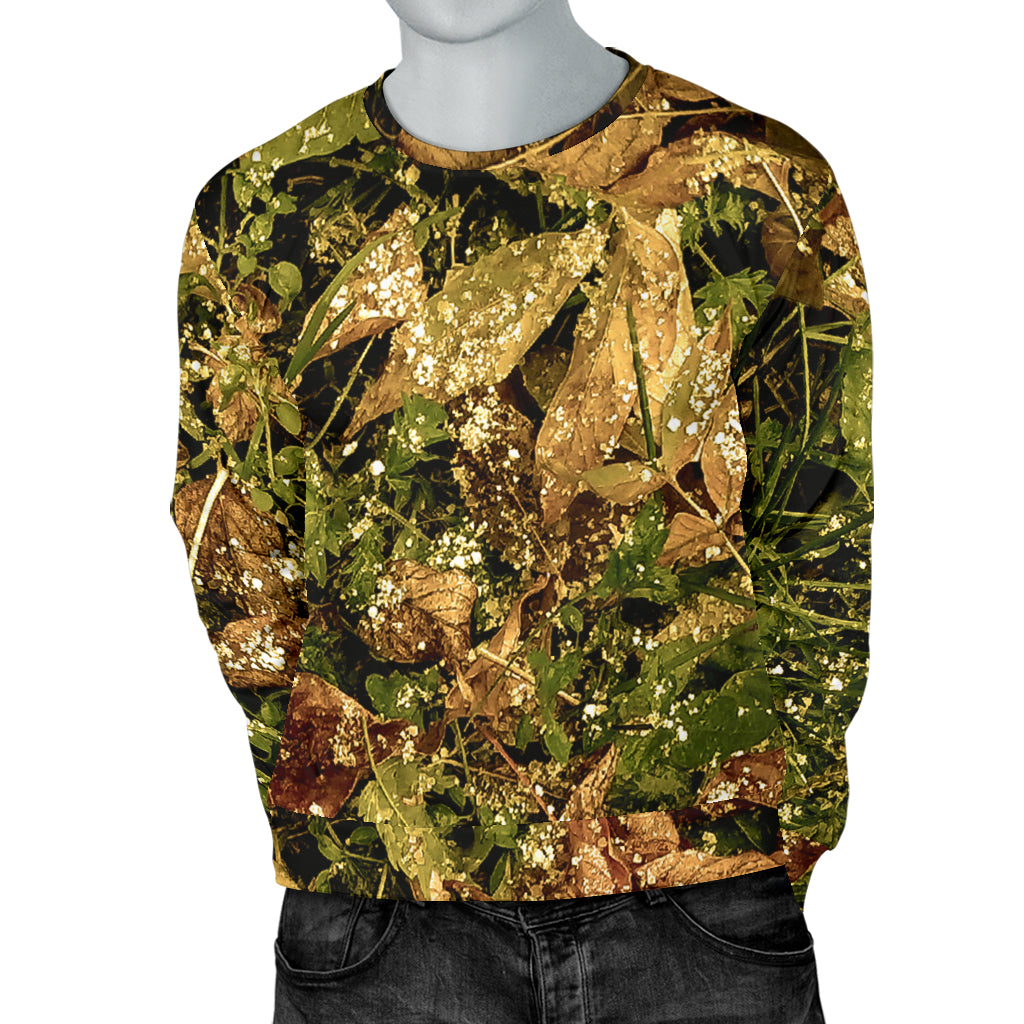 Camo Realistic Tree Forest Texture Print Men Long Sleeve Sweatshirt