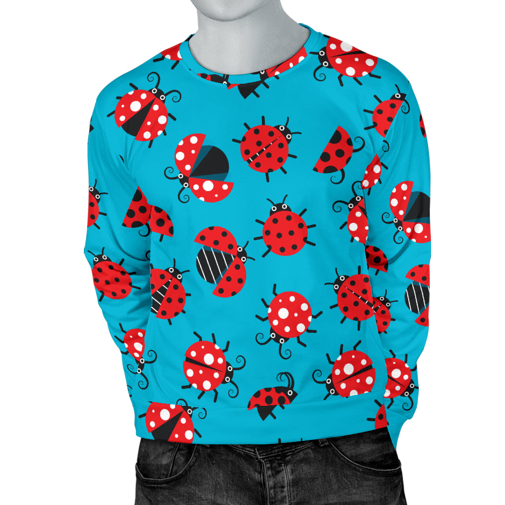 Ladybug Action Print Pattern Men Long Sleeve Sweatshirt