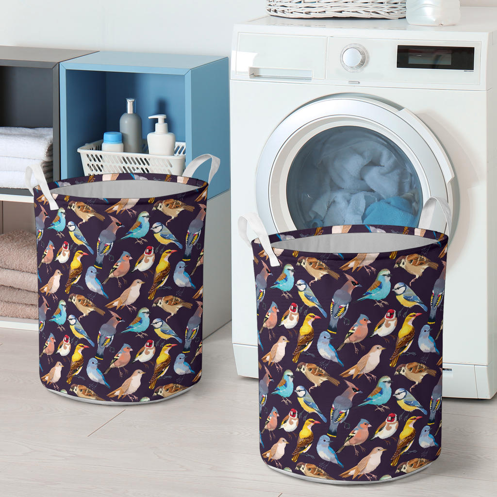 Bird Cute Print Pattern Laundry Basket
