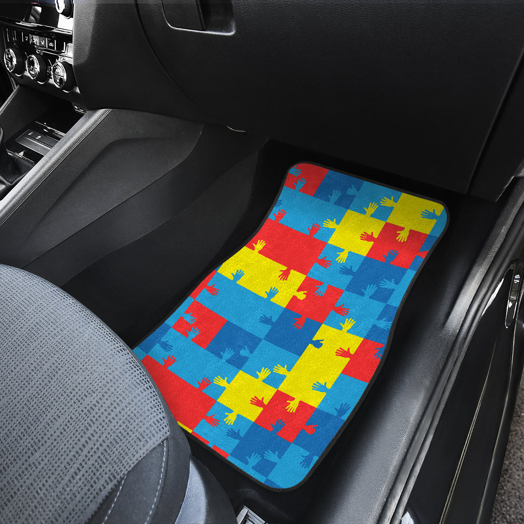 Autism Awareness Design Themed Print Car Floor Mats Front Back