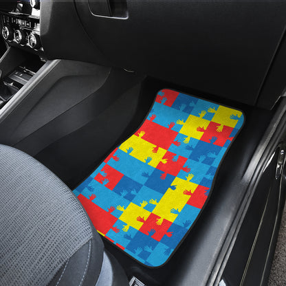 Autism Awareness Design Themed Print Car Floor Mats Front Back