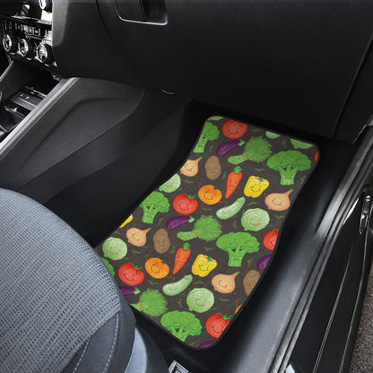 Vegan Funny Themed Design Print Car Floor Mats Front Back