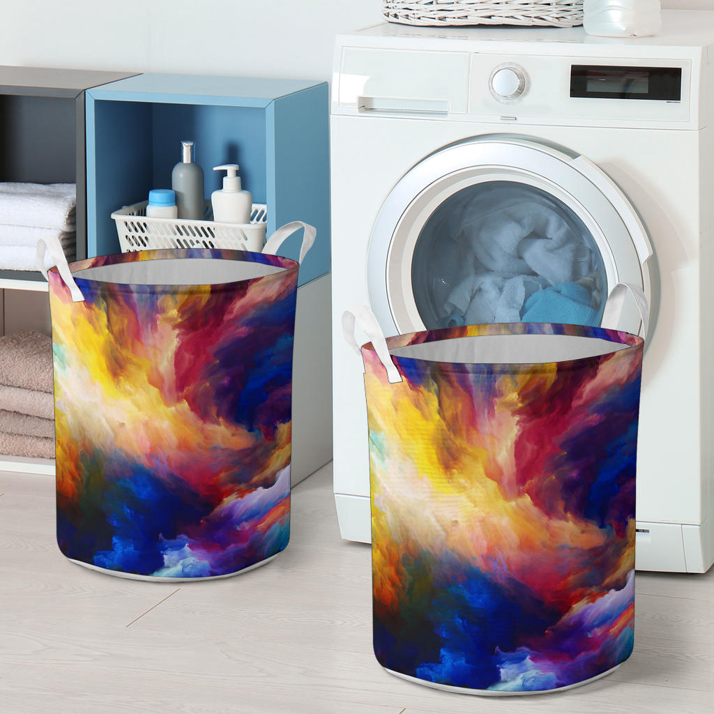 Vortex Twist Swirl Water Color Design Laundry Basket