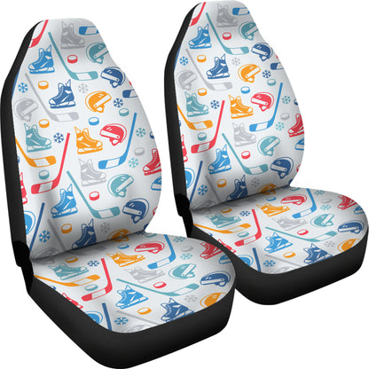 Hockey Equipment Print Design LKS301 Car Seat Covers