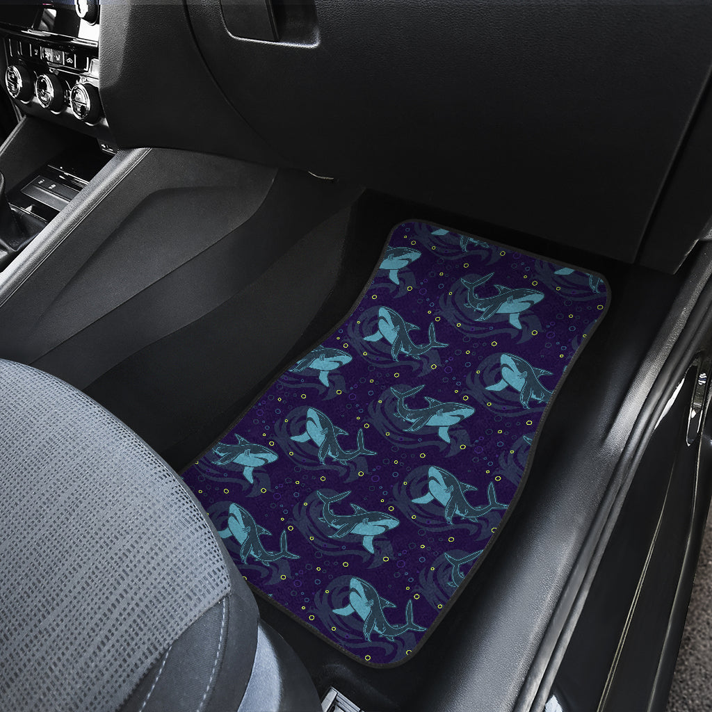 Shark Themed Print Car Floor Mats Front Back