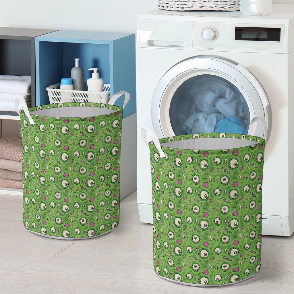 Zombie Eyes Design Pattern Print Laundry Basket