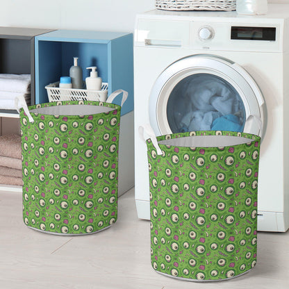 Zombie Eyes Design Pattern Print Laundry Basket