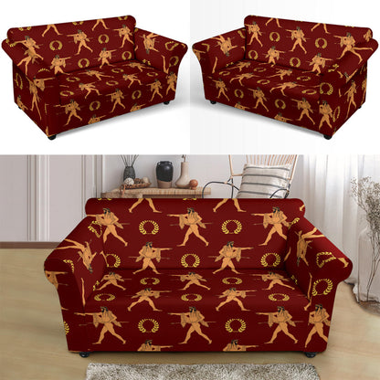 Ancient Greek Print Design LKS307 Loveseat Couch Slipcover