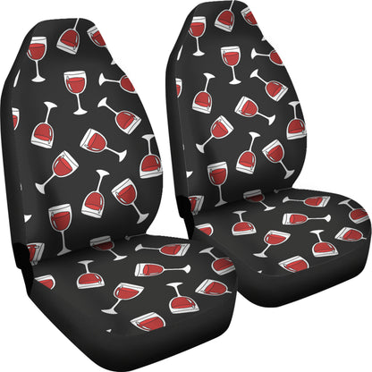 Wine Glass Print Design LKS303 Car Seat Covers