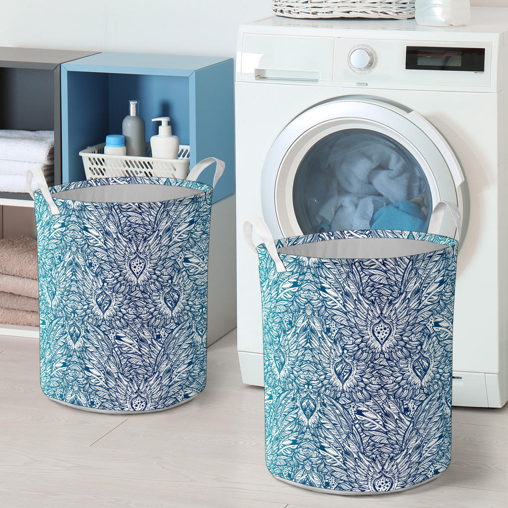Angel Wings Boho Design Themed Print Laundry Basket
