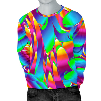 Psychedelic Trippy Pattern Men Long Sleeve Sweatshirt