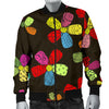 Flower Power Colorful Print Pattern Men Bomber Jacket