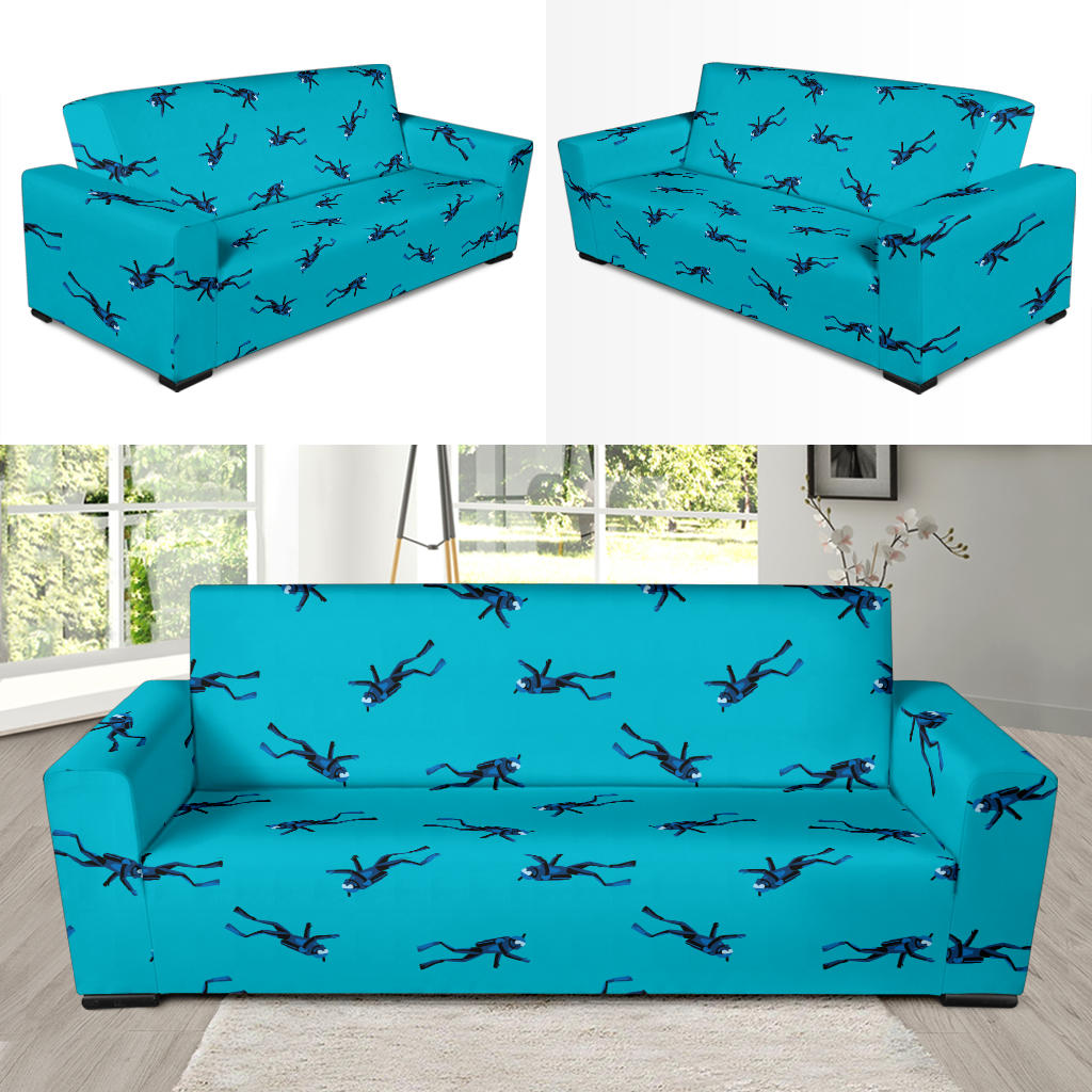 Scuba Driver Print Design LKS304 Sofa Slipcover