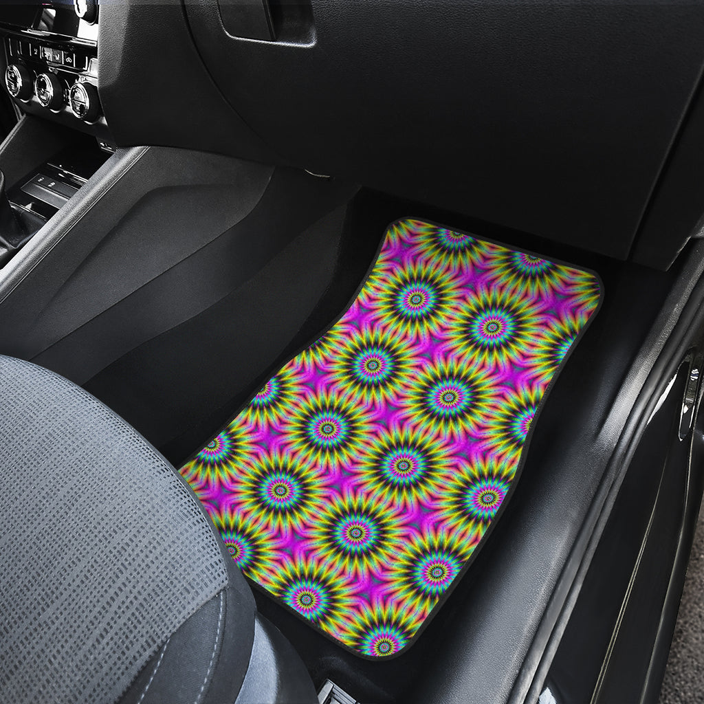 Optical illusion Flower Rainbow Style Car Floor Mats Front Back