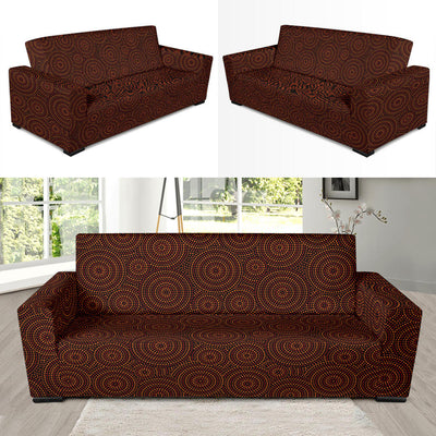 Aboriginal Pattern Print Design 02 Sofa Slipcover