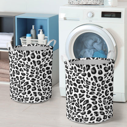 Snow Leopard Skin Print  Laundry Basket
