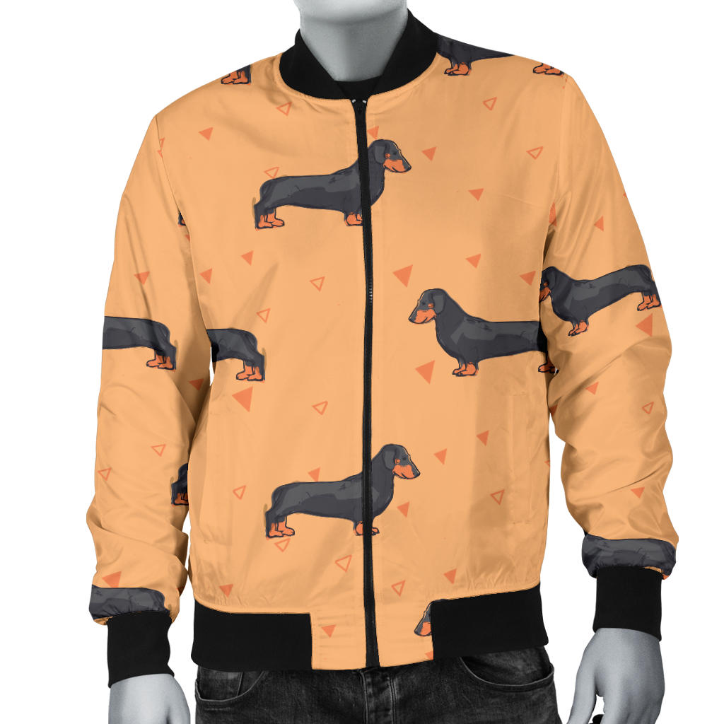 Dachshund Draw Print Pattern Men Bomber Jacket