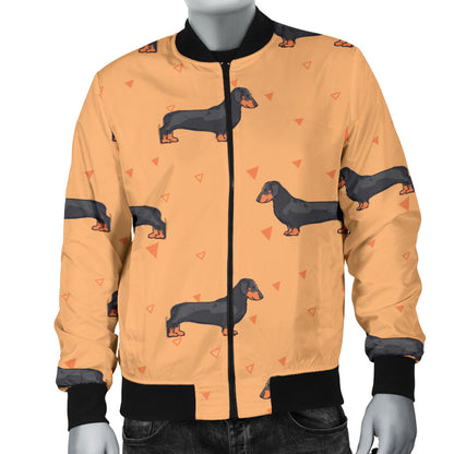 Dachshund Draw Print Pattern Men Bomber Jacket