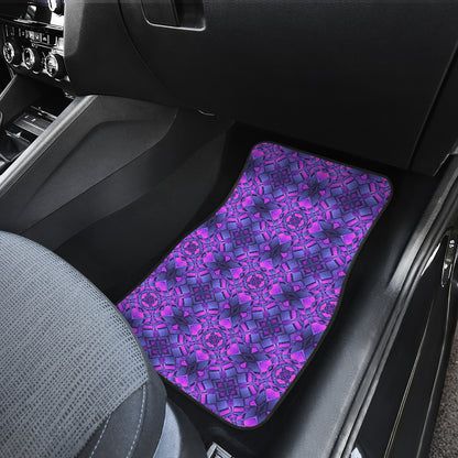 kaleidoscope Pattern Print Design Car Floor Mats Front Back