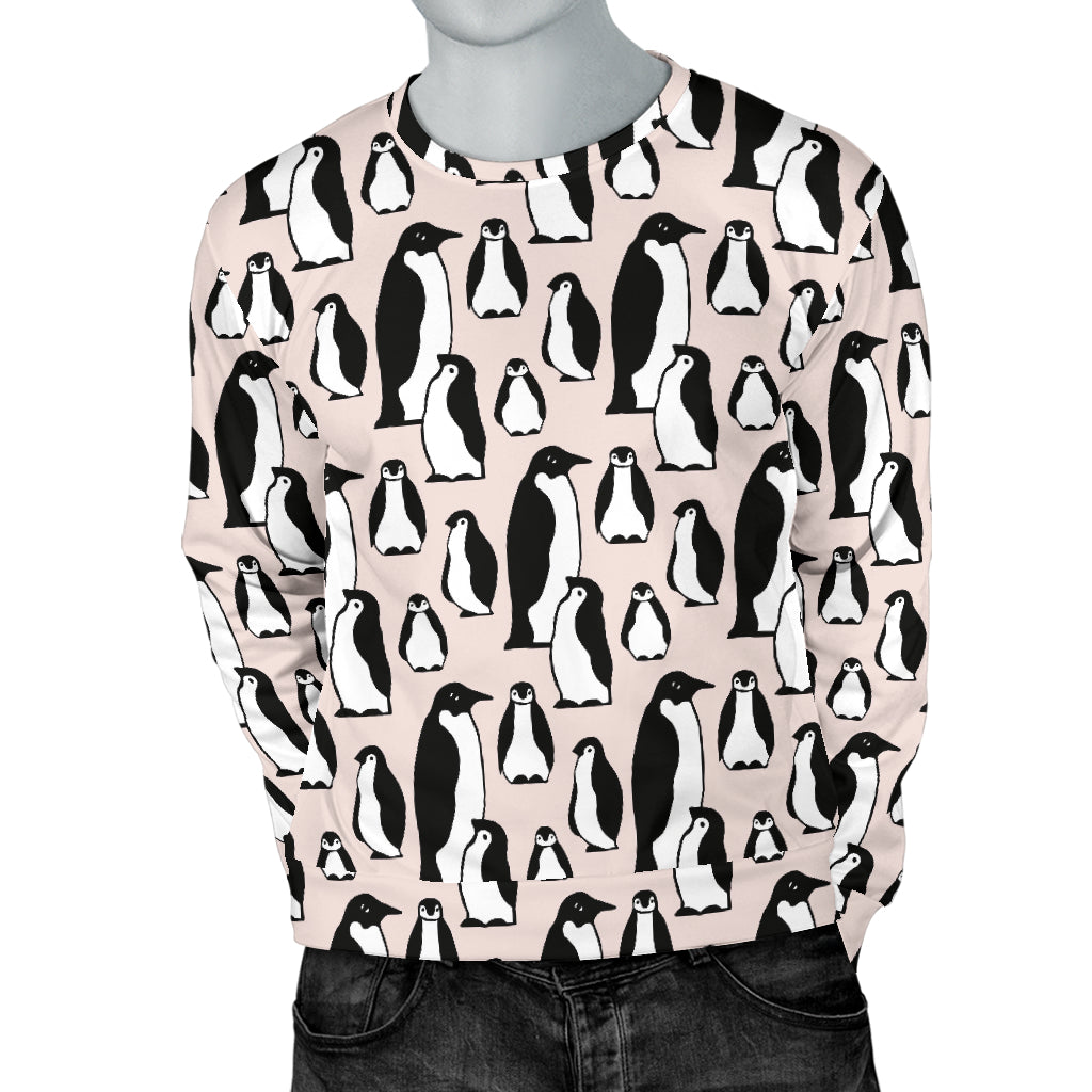 Penguin Themed Men Long Sleeve Sweatshirt