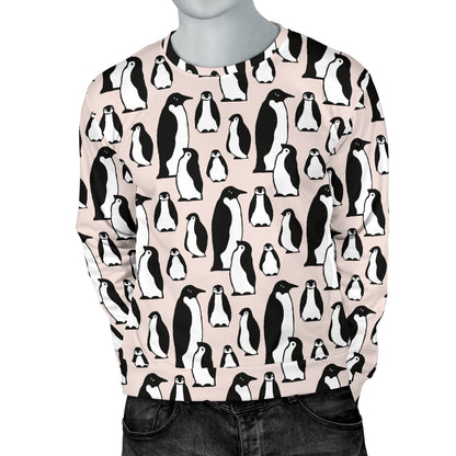 Penguin Themed Men Long Sleeve Sweatshirt