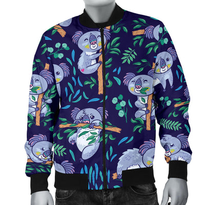 Koala Themed Design Print Men Bomber Jacket