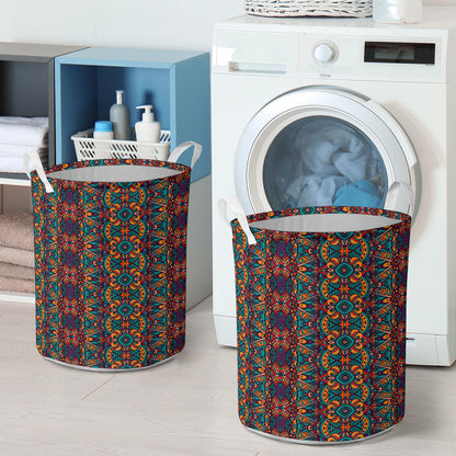 Ethnic Style Print Pattern Laundry Basket
