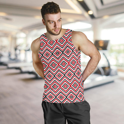Native American Themed Tribal Print Men Tank Top