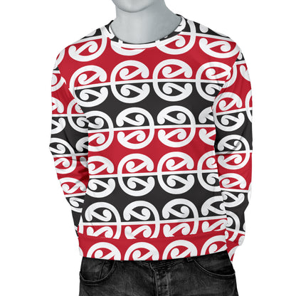Maori Classic Themed Design Print Men Long Sleeve Sweatshirt