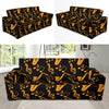 Saxophone Pattern Print Design 02 Sofa Slipcover