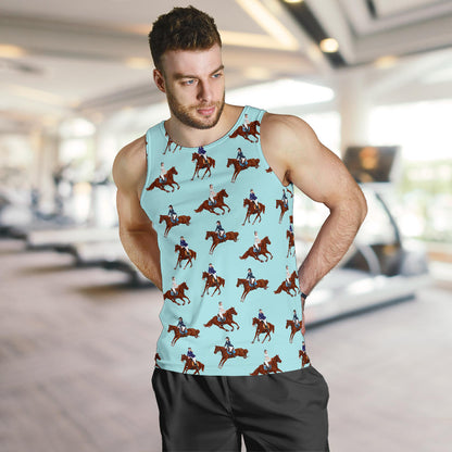 Equestrian Horse Riding Men Tank Top