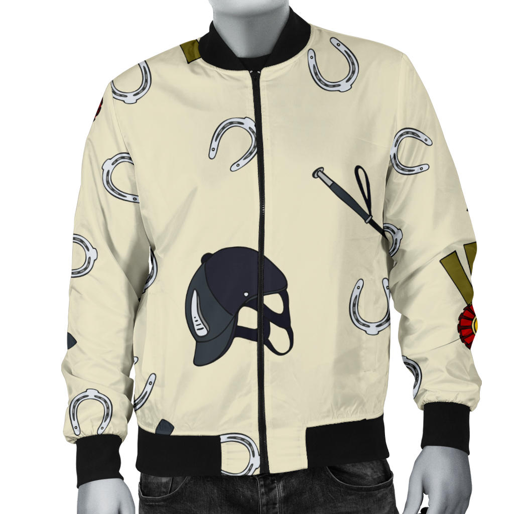Equestrian Horseshoe Equipment Men Bomber Jacket