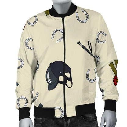 Equestrian Horseshoe Equipment Men Bomber Jacket