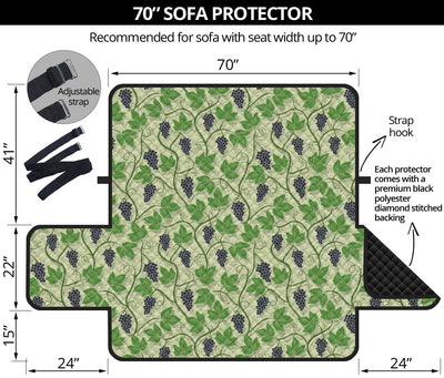 Wine Grape Thmed Print Sofa Cover Protector